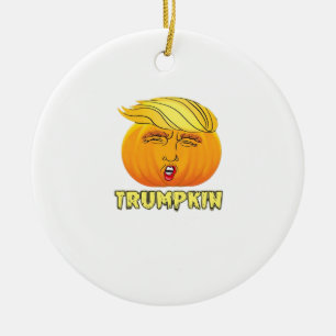Trumpkin – Scary Good Pumpkin Ceramic Ornament