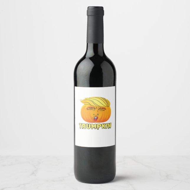 Trumpkin – Scary Good Pumpkin  Wine Label (Front)