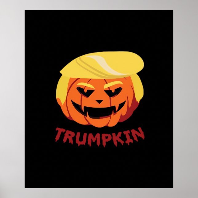 Trumpkin Scary Halloween Gift Classic Poster (Front)