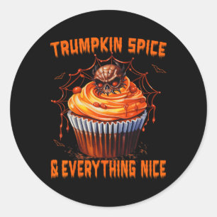 Trumpkin Spice And Everything Nice, Halloween Trum Classic Round Sticker