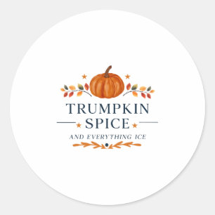 Trumpkin Spice And Everything Nice Halloween Trump Classic Round Sticker