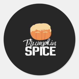 Trumpkin Spice Funny Political Halloween Classic Round Sticker