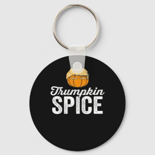Trumpkin Spice Funny Political Halloween Joke Key Ring