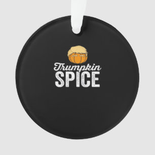 Trumpkin Spice Funny Political Halloween Joke Ornament