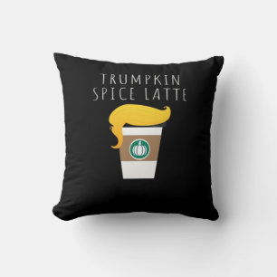 Trumpkin Spice Latte Funny Donald Joke Pumpkin Spi Cushion