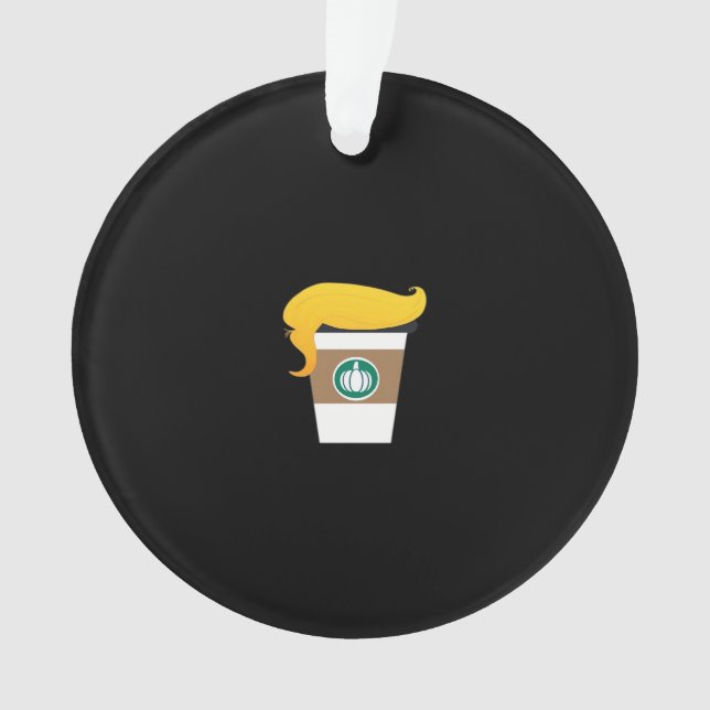 Trumpkin Spice Latte Funny Donald Joke Pumpkin Spi Ornament (Front)