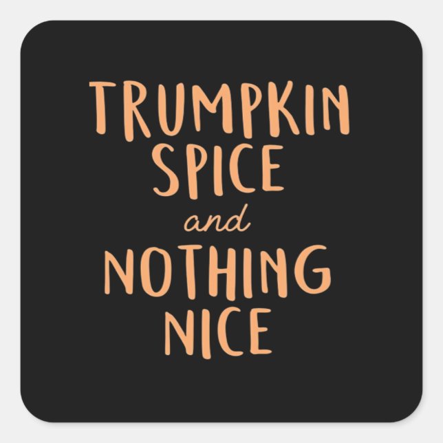Trumpkin Spice & Not Everything Nice Square Sticker (Front)