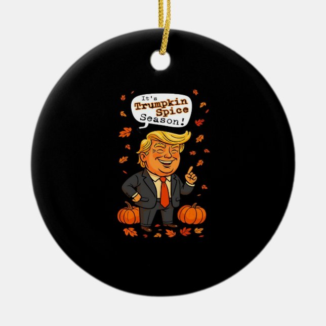Trumpkin Spice Season Classic Ceramic Ornament (Front)