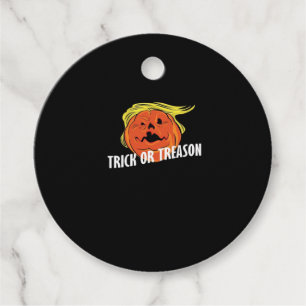 Trumpkin - Trick Or Treason  Halloween  Favour Tags