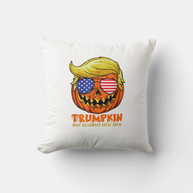 Trumpkin Usa Make Halloween Great Again Funny Cushion (Front)