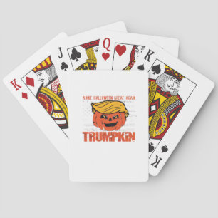 Trumpkin Usa Make Halloween Great Again Funny Playing Cards