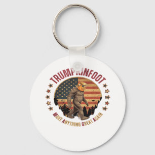 Trumpkinfoot Bigfoot Trumpkin Make Anything Great  Key Ring