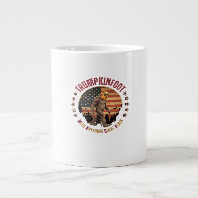 Trumpkinfoot Bigfoot Trumpkin Make Anything Great  Large Coffee Mug (Front)