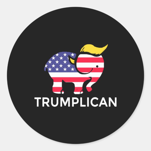 Trumplican Classic Round Sticker (Front)