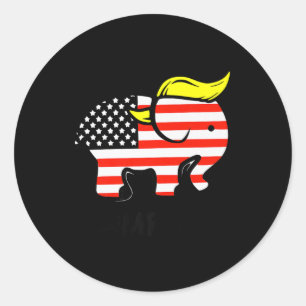 Trumplican Funny Trump Republican Usa Flag Elepgan Classic Round Sticker
