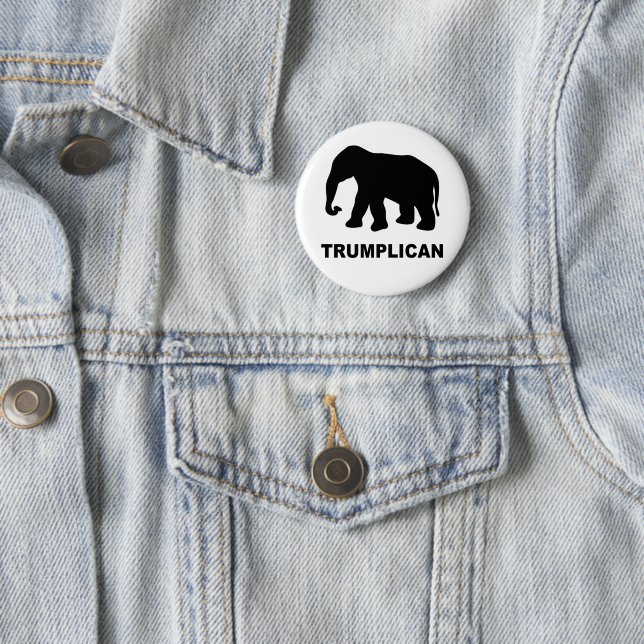 Trumplican popular political 6 cm round badge (In Situ)