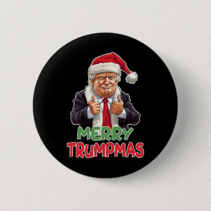 Trumpmas - Santa Claus Donald Trump 6 Cm Round Badge