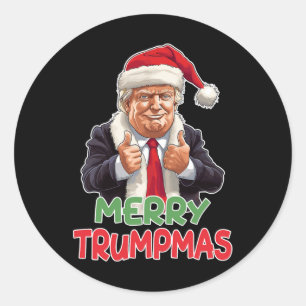 Trumpmas - Santa Claus Donald Trump Classic Round Sticker