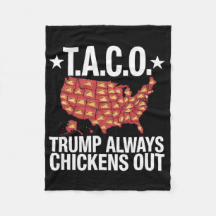 Trumps Always Chicken Out Taco America Vintage Tee Fleece Blanket