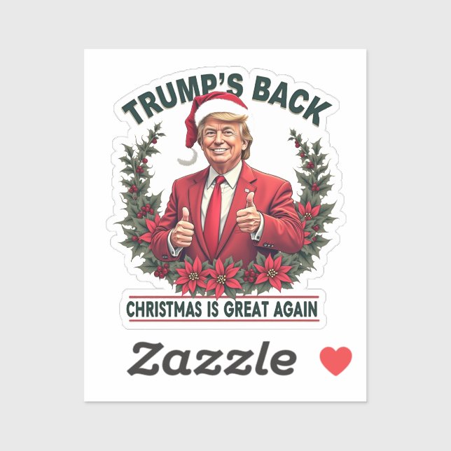 Trump's Back Christmas Is Great Again Santa (Sheet)