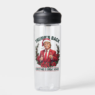 Trump's Back Christmas Is Great Again Santa Water Bottle