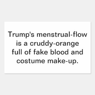 Trump's Cruddy-Orange Period Hankamer Artjunkhaus Rectangular Sticker