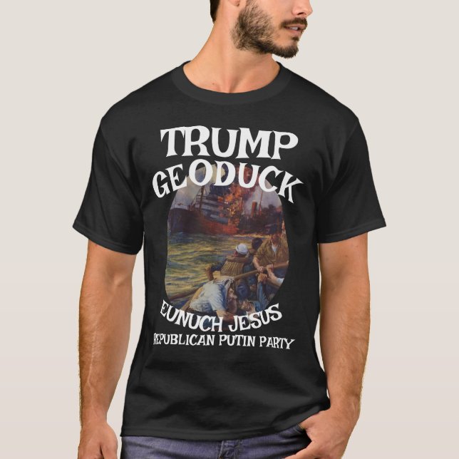 Trump's Diaper Ruptures in Captain Dan's U-Boat T-Shirt (Front)