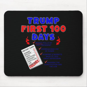 Trumps First 100 Days Worst Presidential Polls Eve Mouse Pad