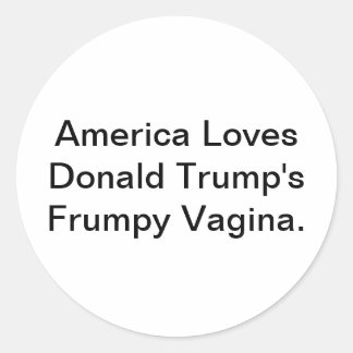 Trump's Frumpy Vagina Hankamer Artjunkhaus Comic Classic Round Sticker