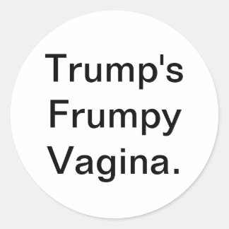 Trump's Frumpy Vagina Hankamer Artjunkhaus Comic Classic Round Sticker