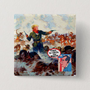 Trump's Last Stand 15 Cm Square Badge