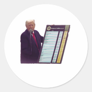 Trump's 'Liberation Day' Tariff Announcement Desig Classic Round Sticker