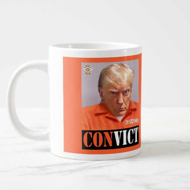 Trump's MUG-Shot — Large Coffee Mug (Left)