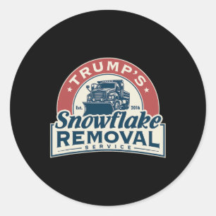 Trump's Snowflake Removal Service Funny Trump 2024 Classic Round Sticker