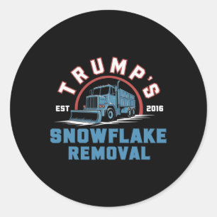 Trump's Snowflake Removal Service Funny Trump 2024 Classic Round Sticker