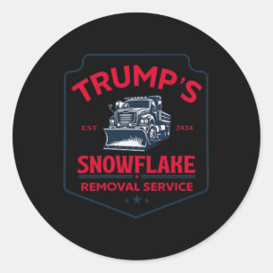 Trump's Snowflake Removal Service Funny Trump 2024 Classic Round Sticker