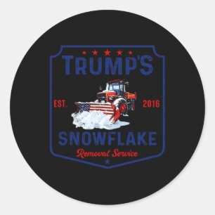 Trump's Snowflake Removal Service Funny Trump 2024 Classic Round Sticker