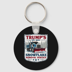 Trumps Snowflake Removal Service Funny Trump 2024  Key Ring