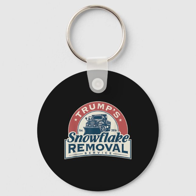 Trumps Snowflake Removal Service Funny Trump 2024  Key Ring (Front)
