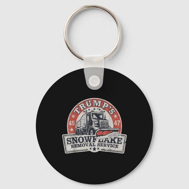 Trumps Snowflake Removal Service Funny Trump  Key Ring (Front)
