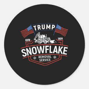 Trump's Snowflake Removal Service President Trump Classic Round Sticker