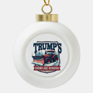 Trump's Snowflake Rmoval Service Inauguration Day Ceramic Ball Christmas Ornament