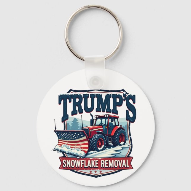 Trump's Snowflake Rmoval Service Inauguration Day  Key Ring (Front)