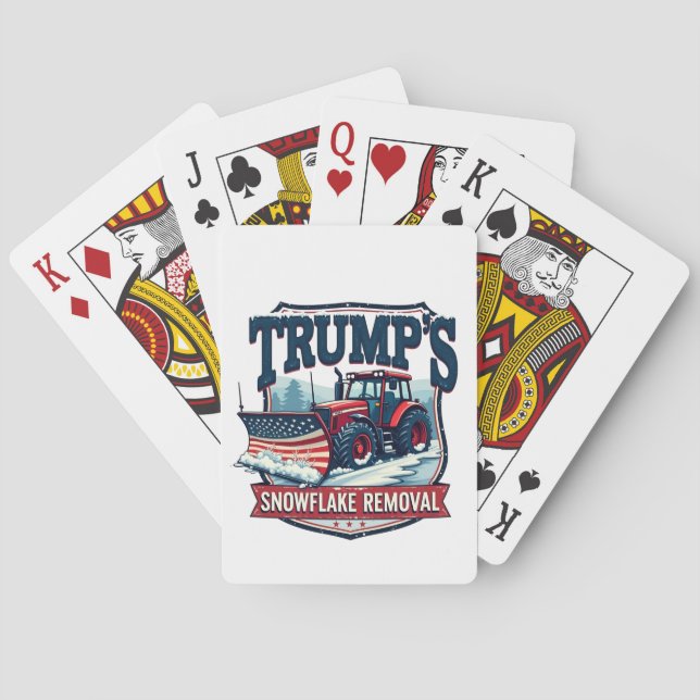 Trump's Snowflake Rmoval Service Inauguration Day  Playing Cards (Back)