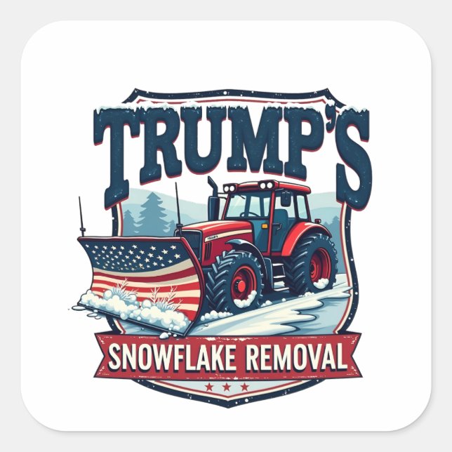 Trump's Snowflake Rmoval Service Inauguration Day  Square Sticker (Front)