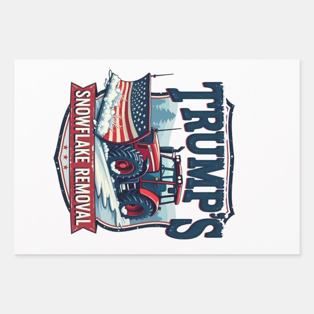 Trump's Snowflake Rmoval Service Inauguration Day  Wrapping Paper Sheet (Front)