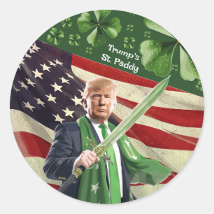 Trump's St. Paddy Classic Round Sticker