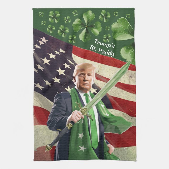 Trump's St. Paddy Tea Towel (Vertical)