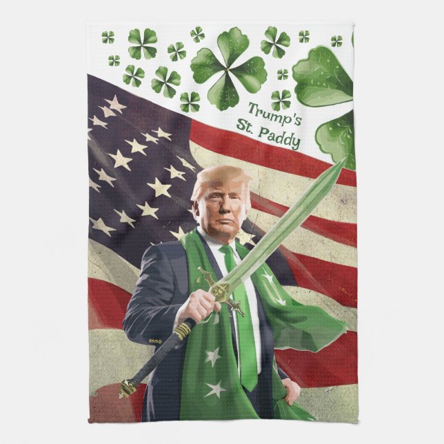 Trump's St. Paddy Tea Towel (Vertical)