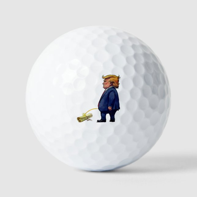 Trump's Trickle Down Economics Golf Balls (Front)